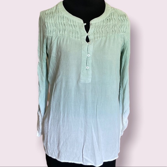 💚 Bandolino Ombre Blouse Mint Green Medium - Picture 1 of 12